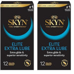 Elite Extra Lube – Ultra-Thin, Lubricated Latex-Free Condoms – Ultra-Silky Lubrication For Maximum Comfort?, 12 Count (Pack Of 2)