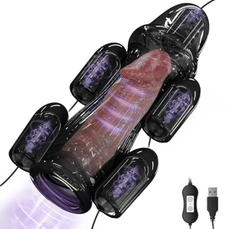 Sex Toys Vibrator Penis Sleeve - Male Sex Toys For Men Penis Extender Dildo Vibrating Cock Ring Sleeve Usb Plug - 5 Vibrators,Adult Toy Male Vibrator Realistic Penis Enlarger Thicken For Mens Couples
