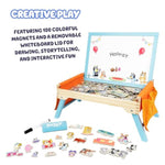 Art Creation Station Playset with 100 Magnets and Whiteboard Lid
