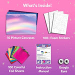 Foil Fun - Unicorns & Princesses, No Mess Art For Kids, Craft Kits & Christmas Fun Supplies, Diy Creative Activity, Travel Toys, Gifts For Ages 4, 5, 6, 7, 8, 9