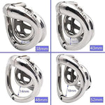 Male Chastity Device Hypoallergenic Stainless Steel Cock Cage Penis Ring Virginity Lock Chastity Belt Adult Game Sex Toys For Men (52Mm)