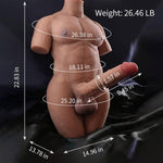 26Lb Sex Toy Male Sex Doll For Women With 8In Flexible Huge Dildo, Auslove Realistic 3D Muscular Male Torso Sex Dolls With Tight Anal For Men Gay Couple, Big Penis For Female Masturbation