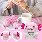 Mom Gifts From Daughters, Love Mom Gifts For Mothers Day Birthday,Positive Crochet Axolotl Plush Emotional Support Stuffed Animals, Christmas Stocking Stuffers Small Axolotl Toy Presents For Mama