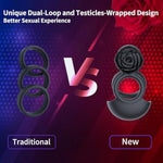 Rose Cock Ring Stimulator With Testicles Massager & Clitoral Stimulator, Pleasure Penis Ring Vibrator, Dual Motors 10 Vibration Modes For Male Or Couples, Waterproof Adult Sex Toys