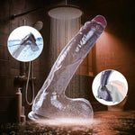 10.2" Black Huge Dildo,Thick Silicone Realistic Dildo, Extra Large Size Giant Penis With Powerful Suction Cup,Fat Xxl Anal Toy For Women And Couples