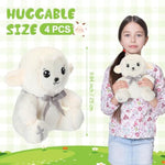 2 Pcs Large Christian Sheep Stuffed Animals For Gifts 9.84 Inch Cute Prayer Sheep Plush With Embroidered Cross Religious Lambs Gifts For Kids Adults Easter Basket Stuff Pray Birthday Christmas