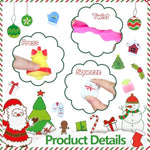 60Pcs Christmas Mochi Squishy Toys, Christmas Squishies Party Favors Fidget Toys Stocking Stuffers For Kids Christmas Goodie Bag Stuffers Gifts Bulk