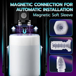 Automatic Male Masturbator Penis Pump - Sex Toys For Men Adult Toys With 10 Vibration Modes & 10 Thrusting & 15 Speed,Male Stroker With Magnetic 3D Sleeve & Lcd Display,Pocket Pussy Blowjob Machine