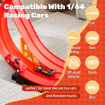 16 Ft Flexible Race Car Track Set For Kids, Portable Roll-Up Racetrack With 4 Cars & Suction Cups, Compatible With 1:64 Diecast Toy Cars, Gift For Boys & Girls Ages 3+