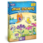 DIY Jelly Stickers Set - 10 Reusable Stickers, Art Kit with Flowers and Butterflies Designs