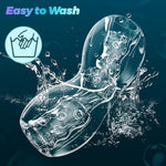 Manual Male Masturbator Sex Toy For Men,Squeezable Transparent Pocket Pussy Sleeve Stroker For Penis Stimulation Open Ended Handjob Glans Training Penis Trainer Blowjob Adult Toy For Men Masturbation