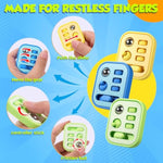 Handheld Fidget Toys For Kids Adults: Multi-Functional Silent & Audible Fidget Pad For Adhd Anxiety Relief - 3 Pack Stress Sensory Toys With Slider, Gears, Controller Stick, Balls - Classrooms Prize