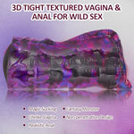 Male Masturbator Cup Pocket Pussy Sex Toys for Men,Soft Silicone Stroker Masturbation Sleeve Fantasy Monster Sex Doll,Sucking Blowjob Machine Penis Trainer with Realistic Textured Vagina & Tight Anal