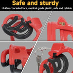 Male Chastity Lock With 4 Sizes Rings?Suitable For Male Genitals Restraint Devices Of Different Sizes Genitals Cage Adult Toys Chastity Cage