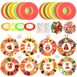 24 Sets Tropical Fruit Bookmark Craft Kit, DIY Foam Sticker Activity for Kids