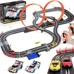 Boy Toys Gifts For 6 7 8-12 Years Old, Slot Car Race Track Sets With 4 Slot Cars, Battery Or Electric Car Track For Boys, Dual Racing Game Lap Counter Circular Overpass Track Gifts For Kids
