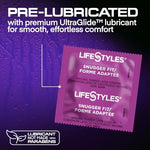 Lifestyles Snugger Fit Natural Rubber and Lubricated Latex Condoms Value Pack, 25 Count, 1 Pack, Triple Tested for Best Protection, Made with UltraGlide Silicone Lube