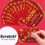 30 Count Chinese New Year 2026 Scratch Off Card Game - Year Of The Horse Fortune Cards - Fun Activity For Lunar New Year, Chinese New Year'S Celebration Party, Office Party - Decorations & Favors
