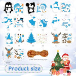 50 Pcs Winter Craft Kit, Penguin Snowman DIY Sticker Ornaments for Christmas