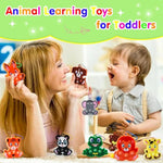 Kids Party Favors 16Pcs Animal Sensory Toys, Mini Pop Fidget Toys Keychain, Goodie Bag Stuffers, Birthday Gifts, Small Prizes For Kids, Classroom Rewards