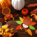 24 Sets Turkey Picture Frame Craft Kits, Thanksgiving Fall DIY Foam Craft for Kids