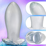 Super Big Anal Plugs, Transparent Butt Plug Prostate Massage Anus Dilator Vaginal G-Spot Orgasm Masturbation Sex Toy For Beginner Advanced Men Women (S)