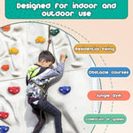 Rock Climbing Holds, Rock Climbing Wall For Kids Rock Wall Climbing Kit For Indoor Outdoor Playground Play Set With Mounting Screws, Knotted Rope And 25 Handles