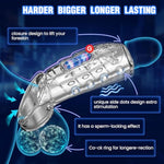 Vibrating Cock Ring Penis Sleeve Vibrator, Powerful Vibration Penis Extender Adult Sex Toys For Men Penis Testicles G Spot Stimulation Penis Ring Vibrator, Sex Toys For Couples Or Men