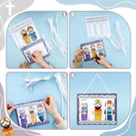 24 Sets Joseph in Jail Bible Craft Kit for Kids, VBS Activity with Stickers