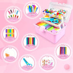 3000+ Pcs Arts & Crafts Supplies Kit for Kids Ages 4-12, Pink