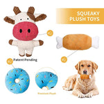 7 Pack Small Dog Toys, Puppy Teething Toys, Durable Ropes Chew Toys, Cute Calf Squeaky Dog Toys, Non-Toxic And Safe