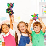 24 Pcs Hanukkah Scratch Cards, DIY Hanging Ornament Party Craft Kit