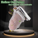 Male Chastity Cage, Metal Chastity Device, Mesh Design - More Closely Fitting To The Body, Suitable For Long-Term Wearing, Suitable For Those Who Practice Abstinence Or Have Bdsm Interests.?45Mm Ring?
