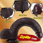 11 Inch Big Black Long Lifelike Dildo, Realistic Silicone Huge Thick Dildos With Powerful Suction Cup, Giant Dildo For G Spot And Anal Play, Adult Sex Toys For Men Women Couples