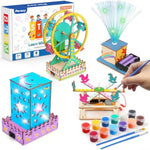 4 In 1 Stem Kits For Kids Ages 5-7 8-10 8-12,3D Wooden Puzzles, Science Project Model Craft Building Engineering Kit,Stem Toys For Ages 8-13,Birthday Gifts For Girls 6 7 8 9 10 11 12 Year Old