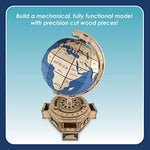 MindWare Gearjits: Globe – Wooden 3D Building Puzzle for Teens & Adults – DIY Construction Model – Fun for Parents Too! – Great STEAM Gifts for Ages 12+