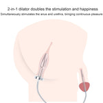 2-In-1 Dilator Urethral + Plug Shower, Metal Hollow Urethral Dilator, Enema Butt Plug, Urethral Prostate Stimulation Sm Masturbation Extreme Sex Toy