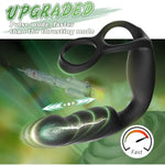 Thrusting Prostate Massager Anal Vibrator Butt Plug Penis Ring Adult Sex Toys For Men, 7 Pulse Modes Remote Control Anal Dildo Toys 2 Cock Rings With 12 Vibration Modes P Spot Massager For Couple Play