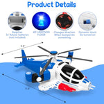Helicopter Toy For Toddlers With Lights And Sounds, 360°Freedom And Operated Automatic Bump Autism Sensory Light Up Toys Airplane For Toddler Boy Toys 3 4 5 Year Old Up Boy Girl Birthday (Blue)