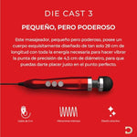 Doxy Die Cast 3 Petite Silicone Head Massager - Metallic Finish Sex Toys, Massage Gun, Neck Massager for Painful Muscles and Intimate Enjoyment - Exceptional Materials, Perfect Control