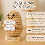 Daughter Gifts - Handmade Positive Crochet Potato Doll With 30 Signs - Cute Birthday Gifts For Daughter, Stepdaughter, Bonus Child, Teen Or Adult Daughters - Thoughtful Present From Mom Or Dad