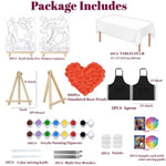 2 Pack Paint And Sip Canvas Painting Kit Pre Drawn Canvas For Painting For Adults Stretched Canvas Couples Games Date Night Shoe Crown Anniversary Couple Paint Party 8X10