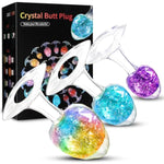 3Pcs Luxury Silicone Set With Jeweled Design, Crystal Ball, G-Spot & Prostate Stimulation, O-Base For Safety, Ideal For Men, Women, And Couples