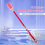 Mei Red Leather Slapping Paddle French Grain Romantic Whip Maid Training Whip Toy