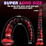 14.7" Long Anal Tentacle Dildo, Huge Horse Octopus Anal Snake Knot Fantasy Monster Ribbed Dildo, Long Butt Plug Alien Knotted Tentical Adult Sex Toys For Women Men Gay Prstate Massage