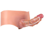 Realistic Strapon Harness Wearable Dildo Panties, Hollow Strap On Dildo, Silicone Cock Enlarger With Penis Extension Sleeve, G-Spot Stimulator Sex Toys For Men Pegging