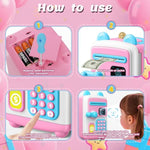 ?Upgraded? Piggy Bank, Face Id Password Unlocking Electronic Kids Bank Atm Security Unlocking Cash Coin Bank Toys Gifts For Kids, Coin Bank For 3 4 5 6 7 8 9 10 11 12 Year Old Girls Boys