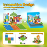 150Pcs Magnetic Building Blocks - 6 Big Magnetic Base Building Stem Toys, Magnet Cube Game For Kids, Build Mine Castle Volcano World For Boys Girls Age 3-5 4-8 8-12, Sensory Outdoor Travel Toys Gifts