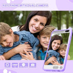 Toys Kids Smartphone, 3.97" Screen Dual Camera Kids Toys Phone With Music Player, 2000Ma Toddler Toy Learning Phone With Games, Front Camera, Pretend Play Smartphone?Purple?