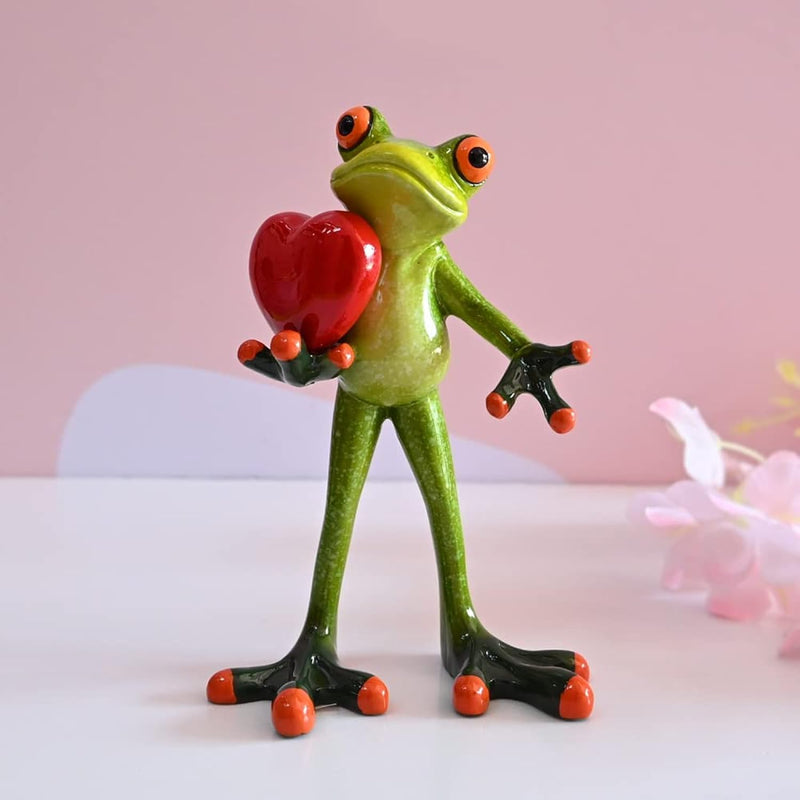Frog Figurine Home Decor Small For Women Collectible Statue Office Desk Table